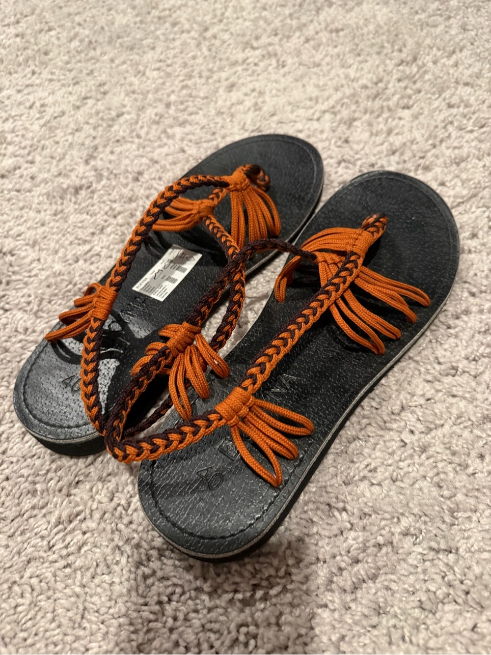 Bokyna Braided Tassel Toe-Loop Sandals
